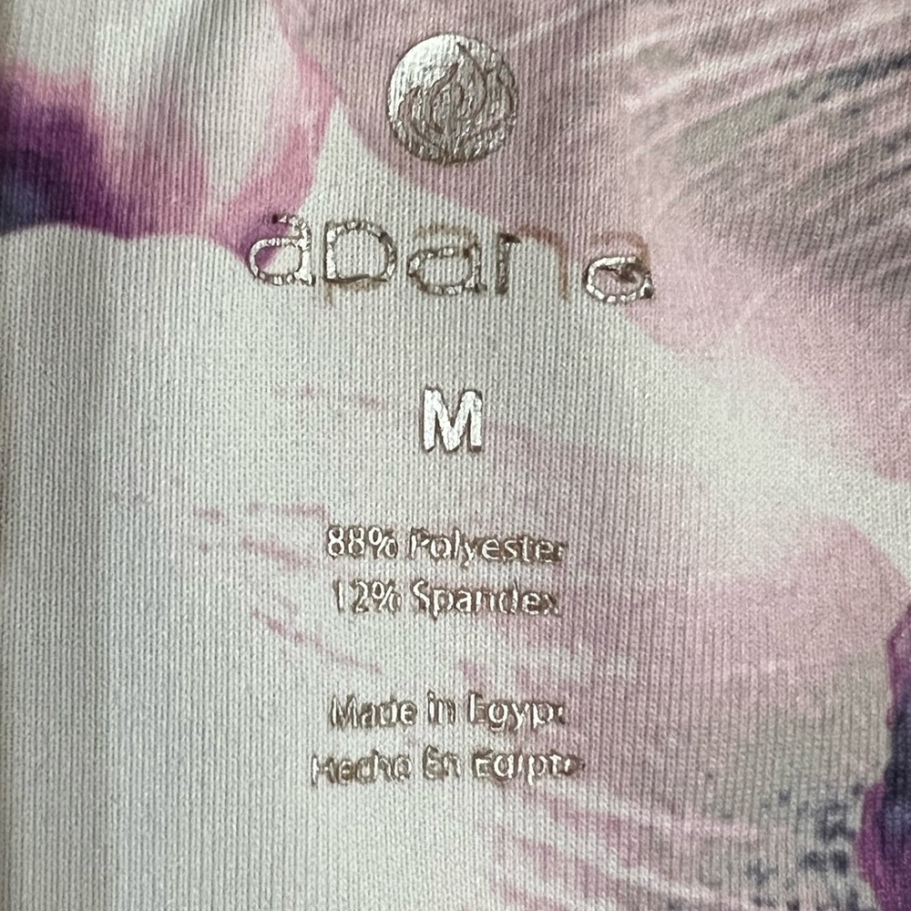 Apana Purple Tones Cropped Leggings Excellent Condition Size M - Picture 3 of 3